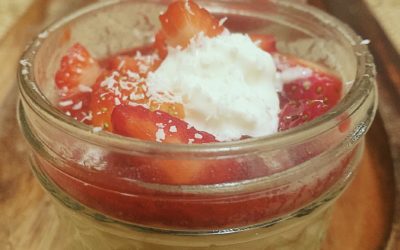 Coconut Panna Cotta with Strawberry Coulis